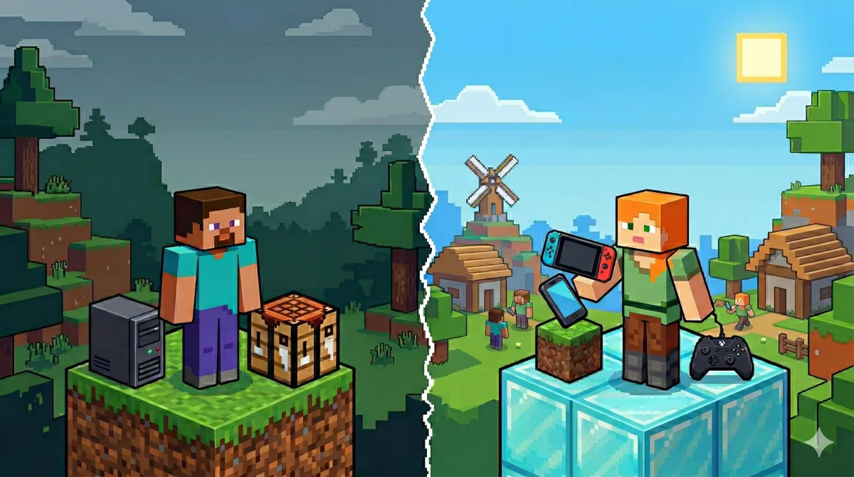 Minecraft Java版と統合版の違い